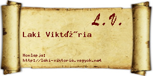 Laki Viktória névjegykártya
