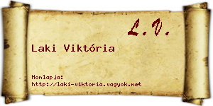 Laki Viktória névjegykártya